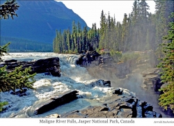 1. Maligne River Falls, (Jasper National Park, Canada)